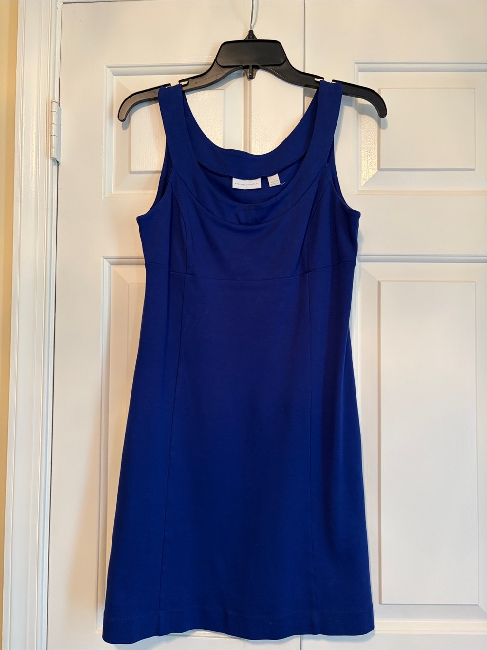 Blue Knit Sleeveless Dress